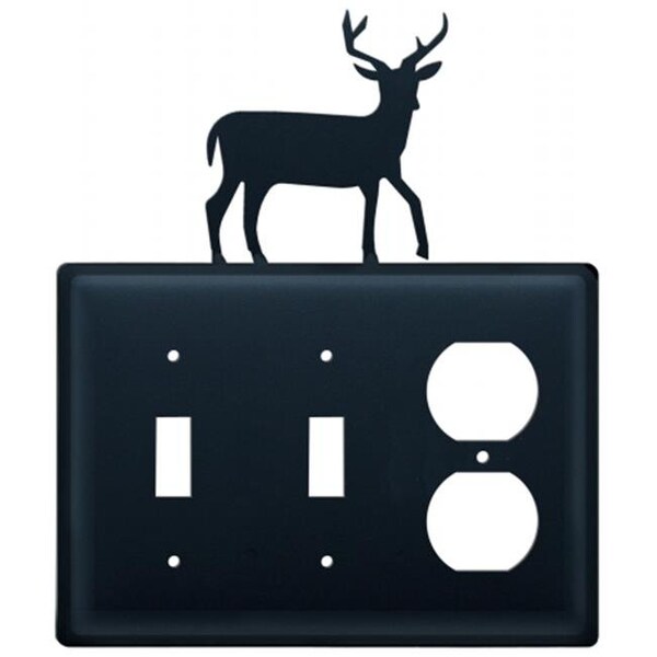 Village Wrought Iron Village Wrought Iron ESSO-3 Deer - Double Switch and Single Outlet Cover ESSO-3 - main